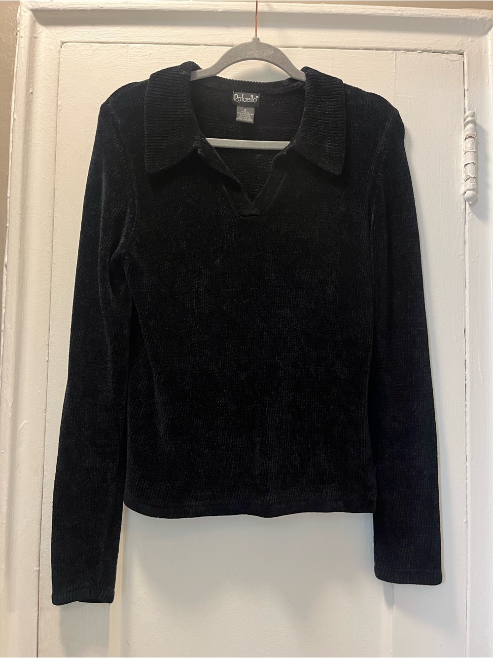 Rafaella Chenille Johnny Collar Sweater